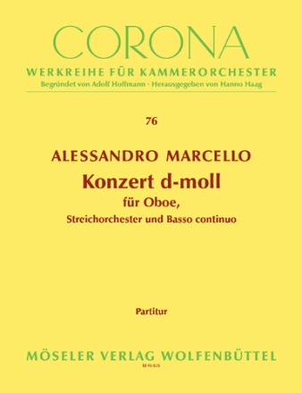 Konzert d-Moll fr Oboe, Streicher und Bc Partitur