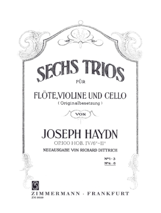 6 Trios op.100 Band 2 (Nr.4-6) fr Flte, Violine und Violoncello Stimmen