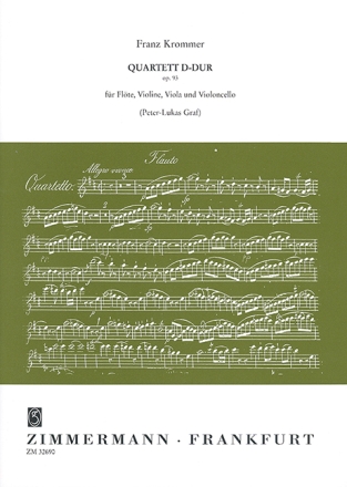 Quartett D-Dur op.93 fr Flte und Streichtrio Partitur und Stimmen