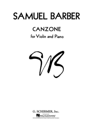 Canzone for violin and piano