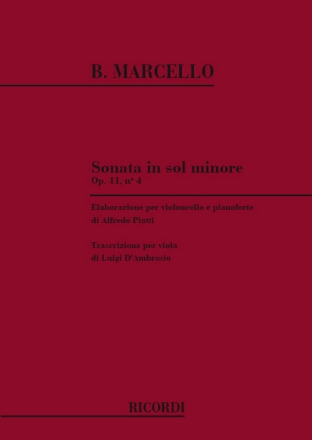 Sonata sol minore op.11,4 per viola o violoncello e pianoforte