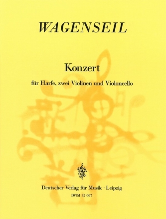 Konzert fr Harfe, 2 Violinen und Violoncello Partitur und Stimmen