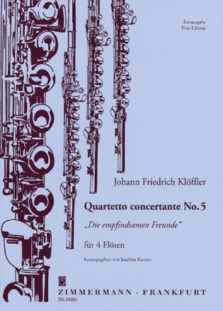 Quartetto concertante Nr.5 fr 4 Flten Partitur und Stimmen