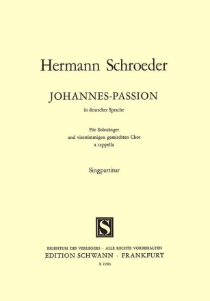 Johannes-Passion BWV245 fr Soli, gem Chor und Orchester Partitur (dt)