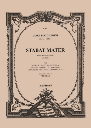 Stabat mater prima versione G532 fr Sopran und Streicher Klavierauszug