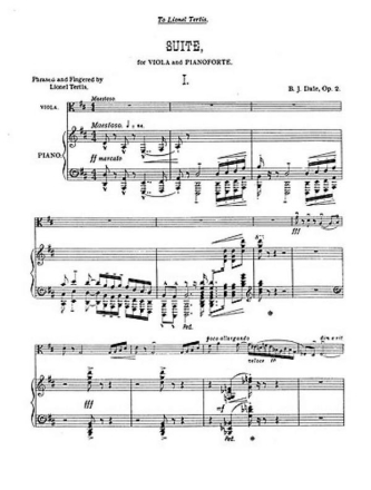 Suite op.2 for viola and piano Verlagskopie