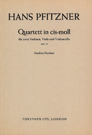 Streichquartett cis-Moll op. 36  Studienpartitur