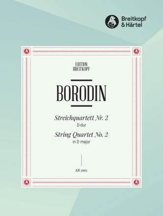 Streichquartett D-Dur Nr.2 fr 2 Violinen, Viola und Violoncello Stimmen