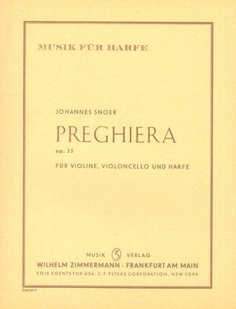 Preghiera op.35 fr Violine, Violoncello und Harfe