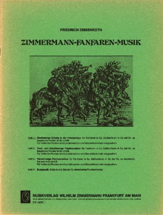 Fanfaren-Musik Band 1 - Einstimmige Stcke fr Fanfaren in Es, Bafanfaren in Es ad lib. und Pauken Partitur