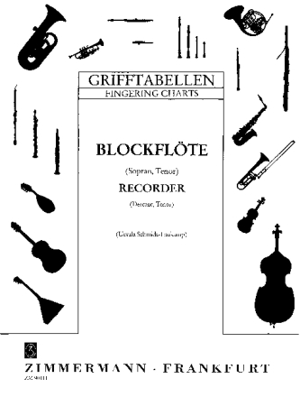 Grifftabelle fr Blockflte (Sopran/Tenor)  (barocke und deutsche Griffweise)