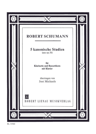 5 kanonische Studien aus op.56 fr Klarinette, Bassetthorn und Klavier