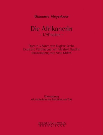 Die Afrikanerin  Klavierauszug (dt/fr)