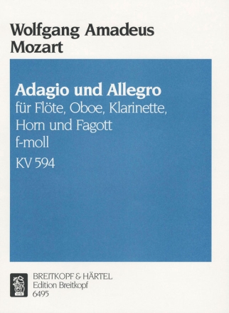 Adagio und Allegro f-Moll KV594 fr Flte, Oboe, Klarinette, Horn, Fagott Stimmen