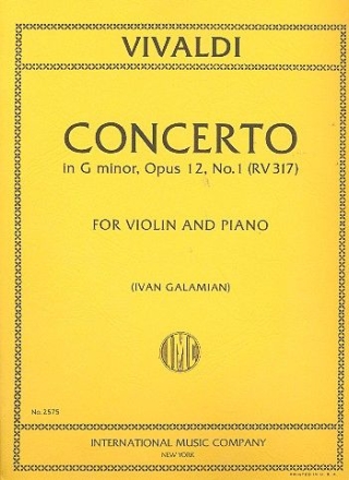 Concerto g minor op.12 no.1 for violin and piano