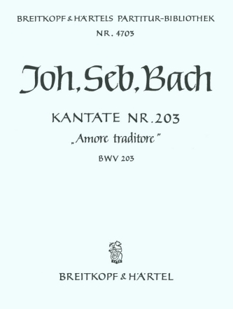 Amore traditore: Kantate Nr.203 BWV203 Klavierauszug (dt/it)