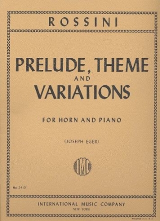 Prelude, Theme and Variations for horn and piano