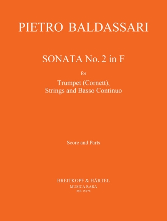 Sonate F-Dur Nr.2 fr Trompete, Streicher und Bc Partitur und Stimmen
