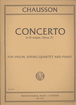 Concerto D major op.21 for violin, piano and string quartet score and parts