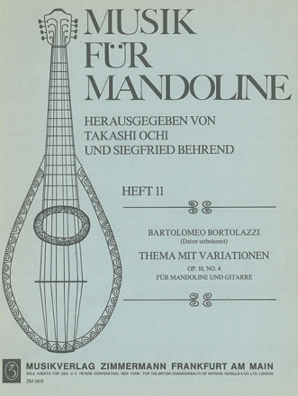 Thema mit Variationen op.10,4 fr Mandoline und Gitarre