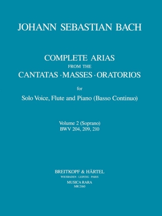 Complete Arias and Sinfonias from the Cantatas, Masses and Oratorios v for solo voice, flute and bc