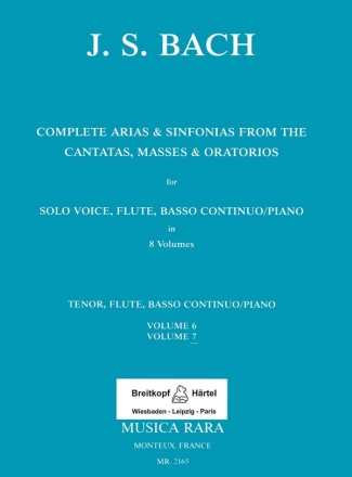 Complete Arias and Sinfonias from the Cantatas, Masses and Oratorios v for tenor, flute and bc