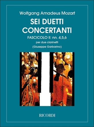 6 duetti concertanto vol.2 (nos.4-6) per 2 clarinetti
