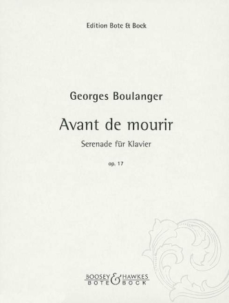 Avant de mourir op.17 - Serenade fr Klavier