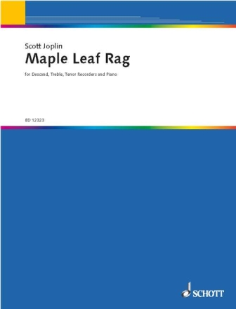 Maple Leaf Rag fr 3 Blockflten (SAT) und Klavier