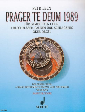 Prager Te deum 1989 fr gem Chor und Instrumente Partitur