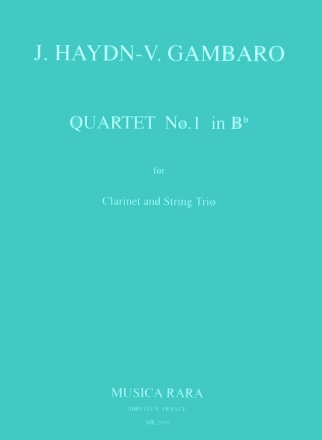 Quartett B-Dur Nr.1 fr Klarinette und Streichtrio Stimmen