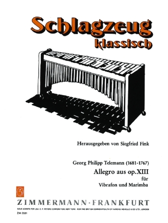 Allegro aus op.13 fr Vibrafon und Marimba Fink, Siegfried, Ed.