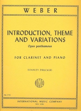 Introduction, Theme and Variations oppost. for clarinet and piano