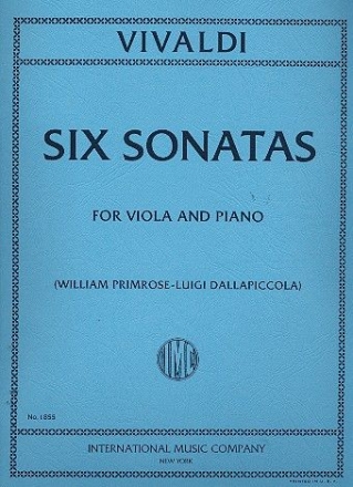 6 Sonatas for viola and piano