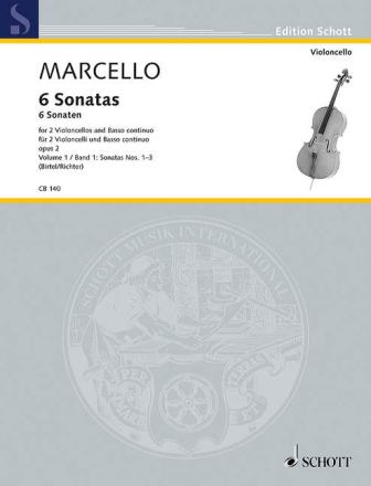 6 Sonaten op.2 Band 2 (Nr.4-6) fr 2 Violoncelli und Bc