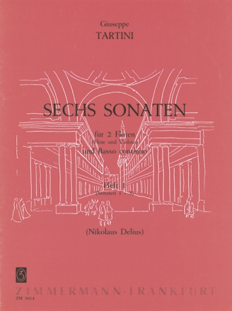 6 Sonaten Band 1 (Nr.1-3) fr 2 Flten (Flte und Violine) und Bc