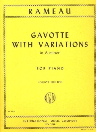 Gavotte with Variations a Minor for piano