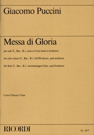 Messa di Gloria fr Soli, Chor und Orchester Chorpartitur