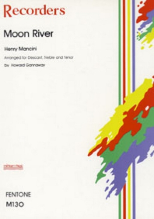 Moon River for 9 recorders (SSSAAATTT) score and parts