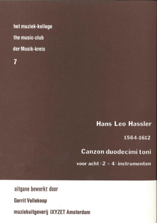 Canzon duodecimi toni fr 8 Instrumente Partitur und Stimmen