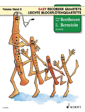 Von Beethoven bis Bernstein Band 2 fr 4 Blockflten (SATB) Spielpartitur