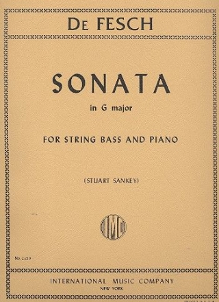 Sonata G major for string bass and piano