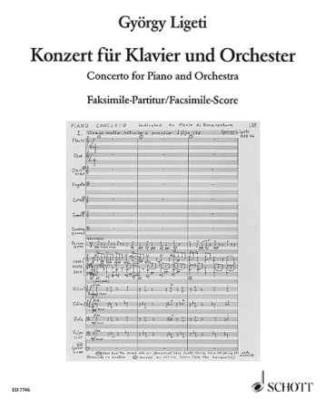 Konzert fr Klavier und Orchester Faksimile-Partitur