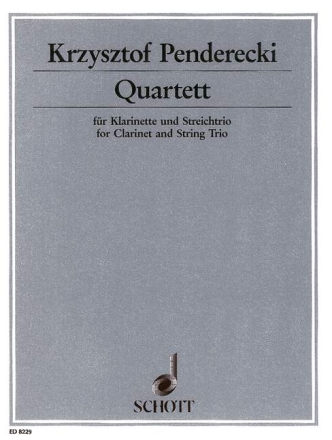 Quartett fr Klarinette und Streichtrio Partitur und Stimmen