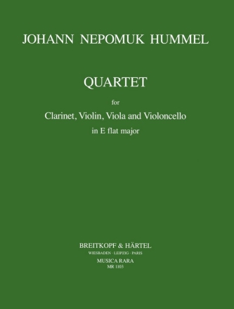 Quartett Es-Dur fr Klarinette und Streichtrio Partitur und Stimmen