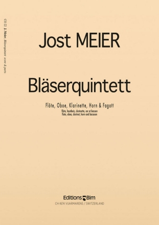 BLAESERQUINTETT FUER FLOETE, OBOE, KLARINETTE, HORN UND FAGOTT PARTITUR+STIMMEN