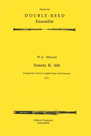 Sonate C-Dur KV448 fr 2 Oboen, 2 Englischhrner und 2 Fagotte Partitur und Stimmen