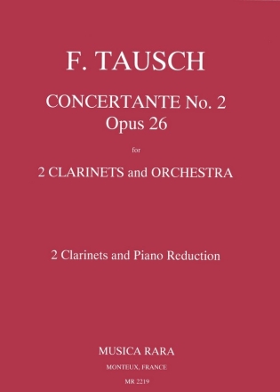 Concertante no.2 op.26 for 2 clarinets and orchestra 2 clarinets and piano
