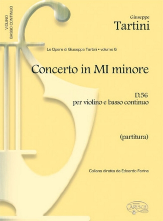 Concerto mi minore D56 per violino, archi e bc partitura