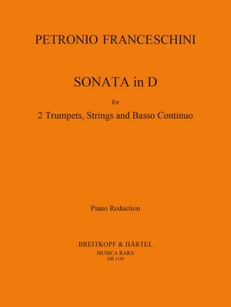 Sonate D-Dur fr 2 Trompeten, Streicher und Bc fr 2 Trompeten und Klavier